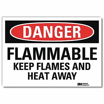 LYLE U31482RD14X10 Danger Sign 10inx14inReflective Sheeting