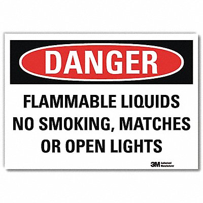 LYLE U31486RD7X5 Danger Sign 5inx7in Reflective Sheeting