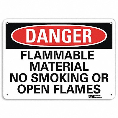 LYLE U31496RA10X7 Danger No Smoking Sign 7 in x 10 in Alum