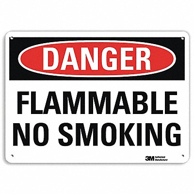 LYLE U31505RA10X7 Danger No Smoking Sign 7 in x 10 in Alum
