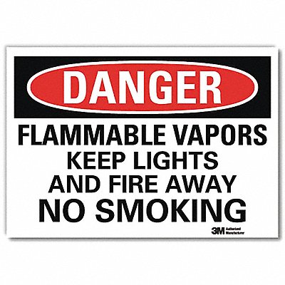 LYLE U31509RD7X5 Danger Sign 5 in x 7 in Reflective Sheeting