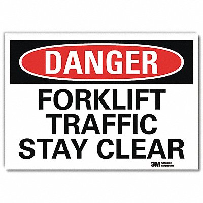 LYLE U31515RD7X5 Danger Sign 5 in x 7 in Reflective Sheeting
