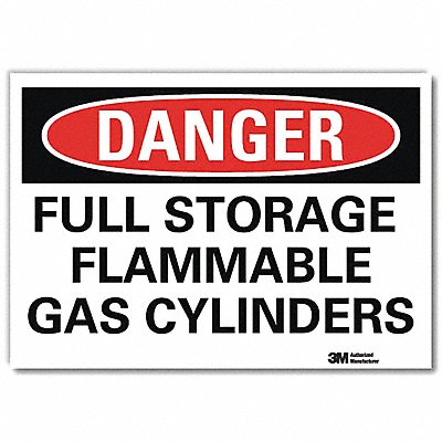LYLE U31525RD10X7 Danger Sign 7 in x 10 in Reflective Sheeting