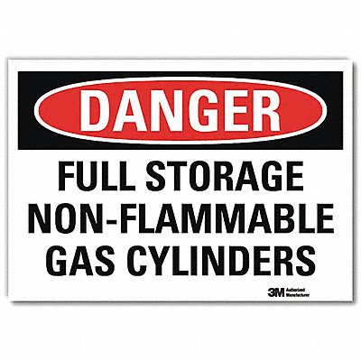 LYLE U31526RD10X7 Danger Sign 7inx10in Reflective Sheeting