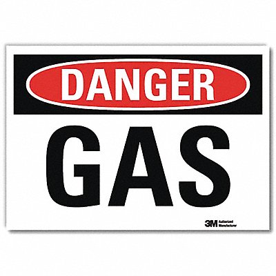 LYLE U31527RD7X5 Danger Sign 5 in x 7 in Reflective Sheeting