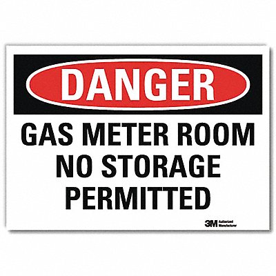 LYLE U31530RD10X7 Danger Sign 7 in x 10 in Reflective Sheeting