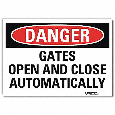 LYLE U31537RD10X7 Danger Sign 7inx10in Reflective Sheeting