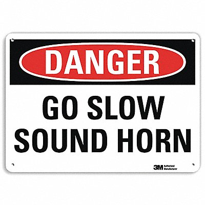 LYLE U31538NA10x7 Danger Sign 7 in x 10 in Aluminum