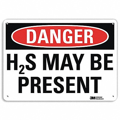 LYLE U31541RA14X10 Danger Sign 10 in x 14 in Aluminum