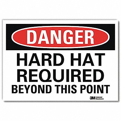 LYLE U31555RD7X5 Danger Sign 5 in x 7 in Reflective Sheeting