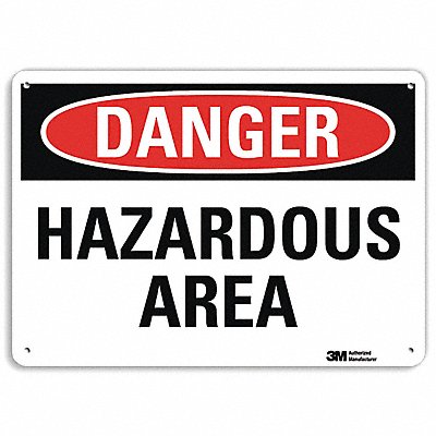 LYLE U31563NA10x7 Danger Sign 7 in x 10 in Aluminum
