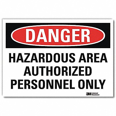 LYLE U31564RD7X5 Danger Sign 5inx7in Reflective Sheeting