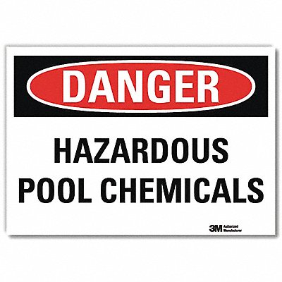LYLE U31575RD10X7 Danger Sign 7inx10in Reflective Sheeting