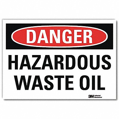 LYLE U31580RD10X7 Danger Sign 7inx10in Reflective Sheeting