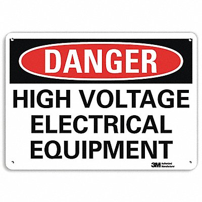 LYLE U31615NA10x7 Danger Sign 7 in x 10 in Aluminum