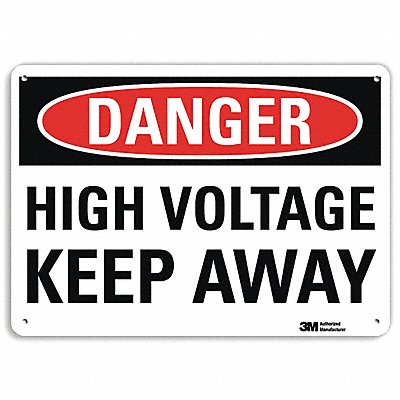 LYLE U31622NA10x7 Danger Sign 7 in x 10 in Aluminum