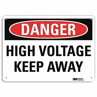 LYLE U31623NA14x10 Danger Sign 10 in x 14 in Aluminum