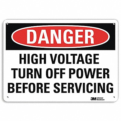 LYLE U31634RA10X7 Danger Sign 7 in x 10 in Aluminum
