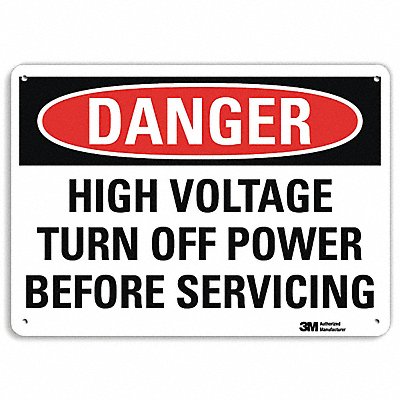 LYLE U31635NA10x7 Danger Sign 7 in x 10 in Aluminum