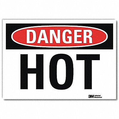 LYLE U31649RD10X7 Danger Sign 7 in x 10 in Reflective Sheeting