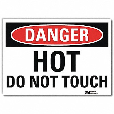 LYLE U31653RD10X7 Danger Sign 7 in x 10 in Reflective Sheeting