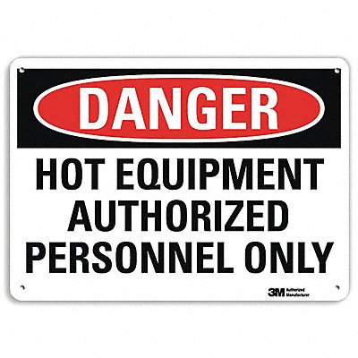 LYLE U31656RA14X10 Danger Sign 10 in x 14 in Aluminum