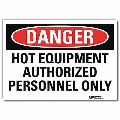 LYLE U31656RD14X10 Danger Sign 10inx14inReflective Sheeting