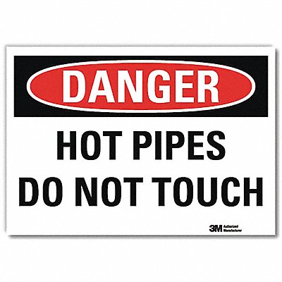 LYLE U31659RD10X7 Danger Sign 7inx10in Reflective Sheeting