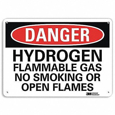 LYLE U31667RA10X7 Danger No Smoking Sign 7 in x 10 in Alum