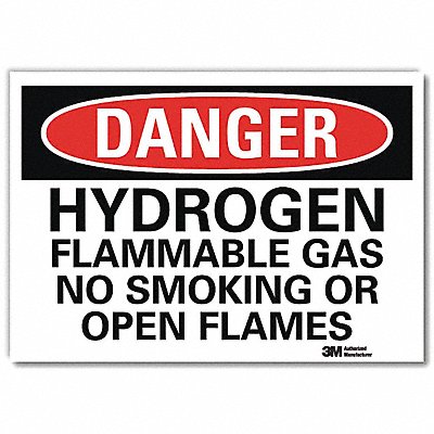 LYLE U31667RD7X5 Danger Sign 5 in x 7 in Reflective Sheeting