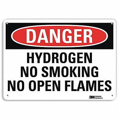 LYLE U31669RA14X10 Danger No Smoking Sign 10 x 14 Alum