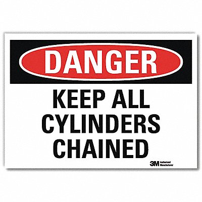 LYLE U31680RD10X7 Danger Sign 7inx10in Reflective Sheeting