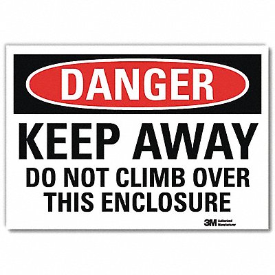 LYLE U31683RD14X10 Danger Sign 10 in x 14 in Reflective Sheeting