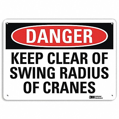 LYLE U31690NA10x7 Danger Sign 7 in x 10 in Aluminum