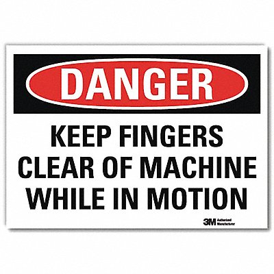 LYLE U31692RD7X5 Danger Sign 5inx7in Reflective Sheeting