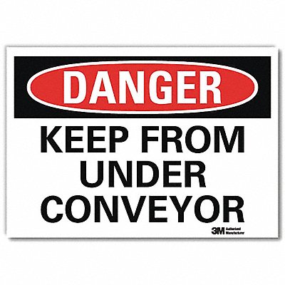 LYLE U31693RD14X10 Danger Sign 10 in x 14 in Reflective Sheeting