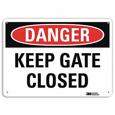 LYLE U31696NA14x10 Danger Sign 10 in x 14 in Aluminum