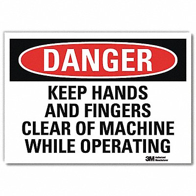 LYLE U31701RD10X7 Danger Sign 7inx10in Reflective Sheeting