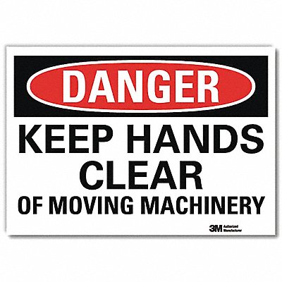 LYLE U31709RD10X7 Danger Sign 7inx10in Reflective Sheeting