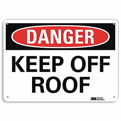 LYLE U31717NA10x7 Danger Sign 7 in x 10 in Aluminum