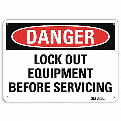 LYLE U31764NP10X7 Danger Sign 7 inx10 in Plastic