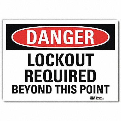 LYLE U31769RD14X10 Danger Sign 10inx14inReflective Sheeting