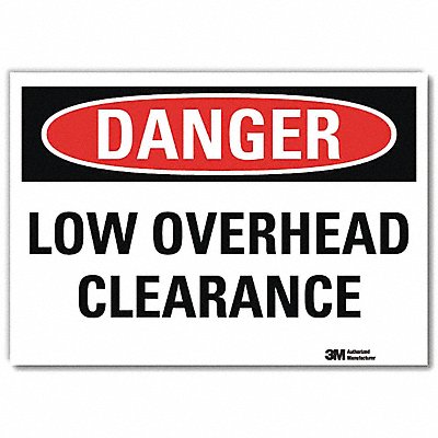 LYLE U31781RD7X5 Danger Sign 5inx7in Reflective Sheeting