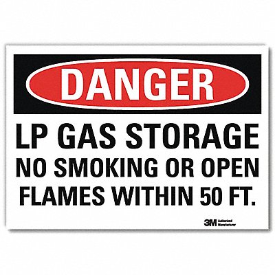 LYLE U31782RD14X10 Danger Sign 10inx14inReflective Sheeting