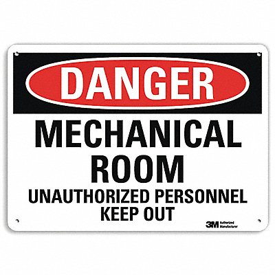 LYLE U31786NA10x7 Danger Sign 7 in x 10 in Aluminum