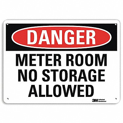 LYLE U31796NA14x10 Danger Sign 10 in x 14 in Aluminum