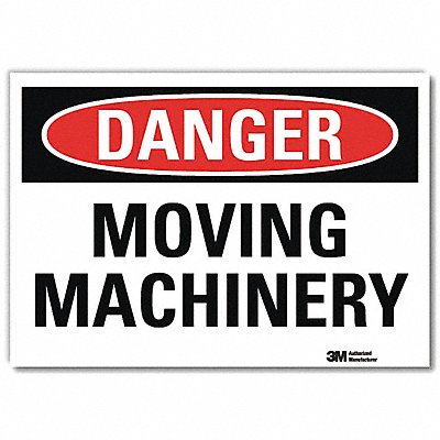 LYLE U31803RD14X10 Danger Sign 10 in x 14 in Reflective Sheeting