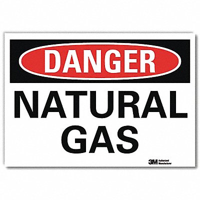 LYLE U31807RD7X5 Danger Sign 5 in x 7 in Reflective Sheeting