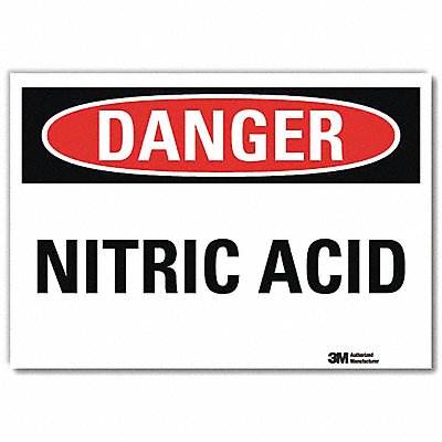 LYLE U31810RD7X5 Danger Sign 5 in x 7 in Reflective Sheeting
