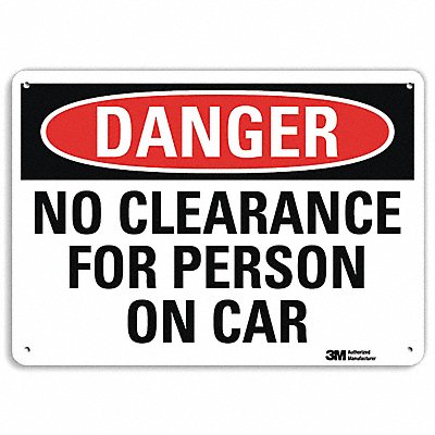 LYLE U31817NA14x10 Danger Sign 10 in x 14 in Aluminum